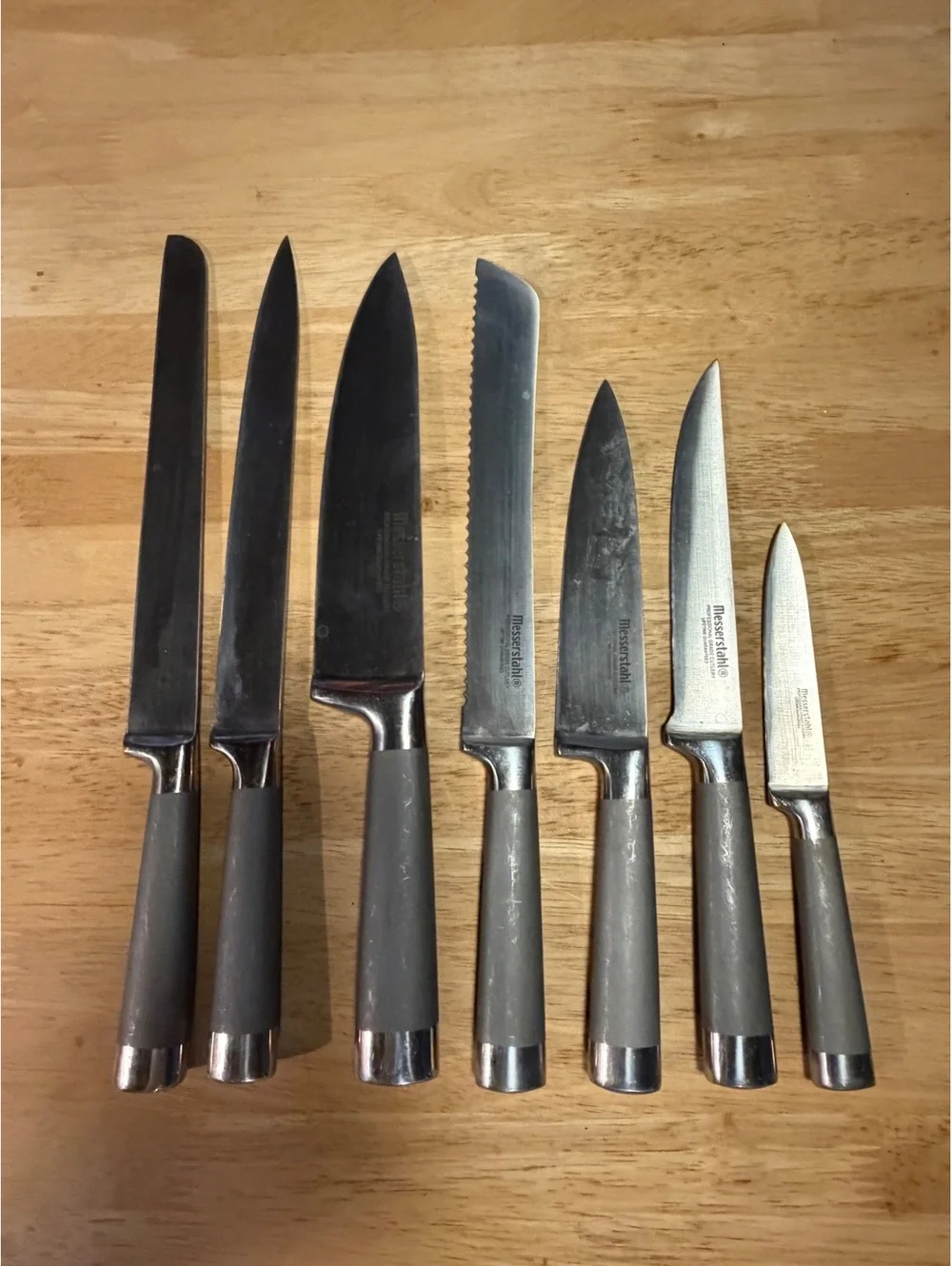 Messerstahl Knife Set - 12 Knives + Carving Fork, and Sharpening Streel